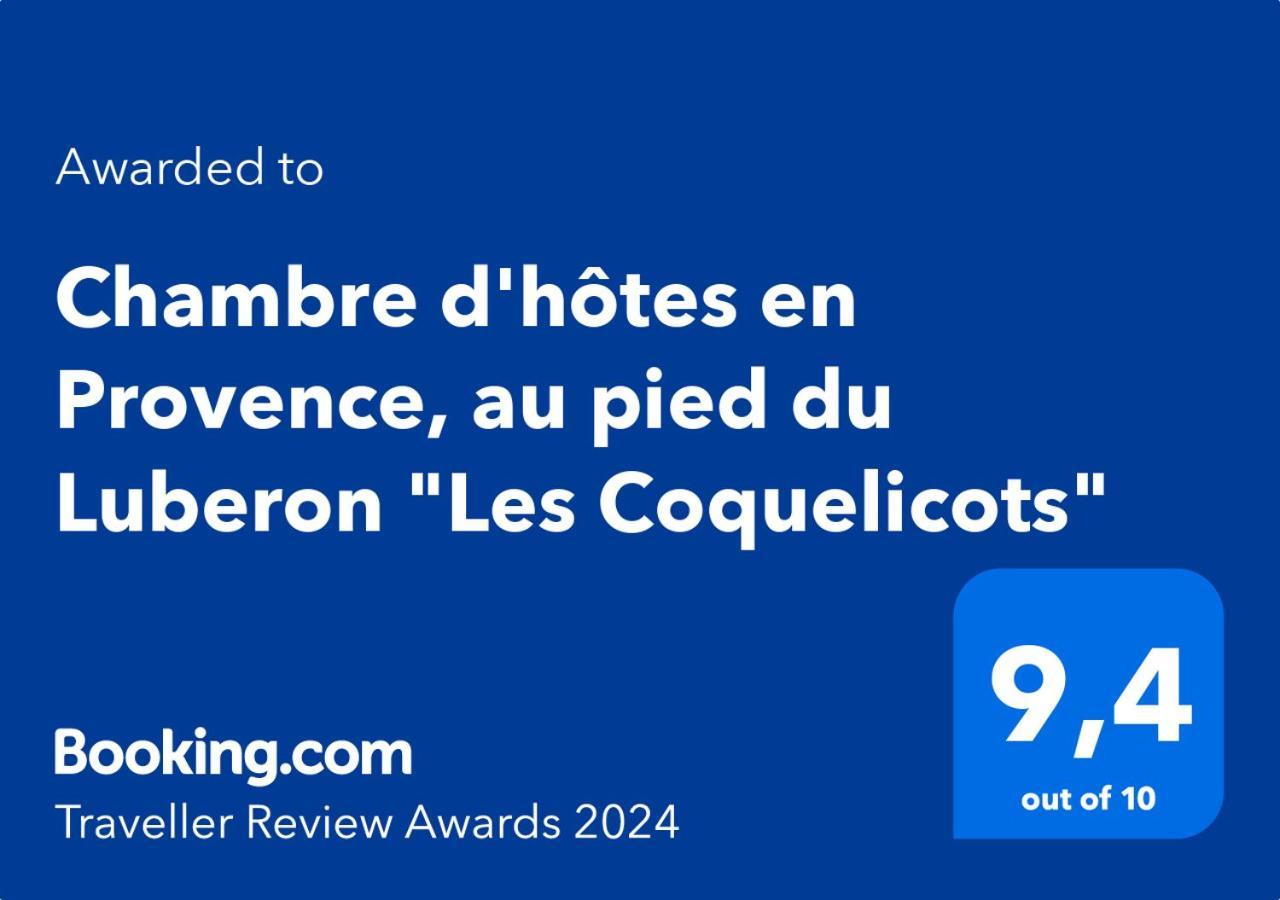 Chambre D Hotes En Provence, Au Pied Du Luberon, Les Coquelicots La Tour-dʼAigues Εξωτερικό φωτογραφία